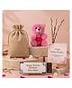 Expelite Unique Rakhi Chocolate Combo for Sister with Boss Bhen Theme 35g Chocolate Bar, Teddy and Greeting Card
