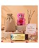 Expelite Special Rakhi Hamper for Sister with Professional Bhen Theme 35g Chocolate Bar and, Teddy  Greeting Card