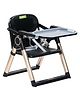 Baybee Snuglo Baby Feeding Chair with Removable Tray, 3-Point Safety Harness & Portable Foldable Design Convertible Booster Seat for Toddlers 6 Months to 3 Years (Black)