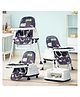 Baybee 4 in 1 Convertible High Chair for Kids | Foldable Baby Feeding Chair with Safety Harness, Adjustable Tray, Booster Seat & Recliner | Easy to Clean, Portable Dining Chair (Navy Blue)