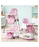 Baybee 4 in 1 Convertible High Chair for Kids | Foldable Baby Feeding Chair with Safety Harness, Adjustable Tray, Booster Seat & Recliner | Easy to Clean, Portable Dining Chair (Pink)