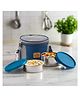 PDDFalcon Stainless Steel Dura Lunch Box Lily set of 2 with insulated bag (Turkish Blue, 700ml)