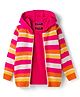 Pine Kids Knit Full Sleeves Hooded Front Open Sweater with Vest & Stripes - Multicolor