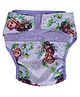 Elly Belly Reusable cloth diaper Velcro Closure Free Size (03 Months to 3 Years) - Monkey Printed (Lilac)