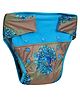 Elly Belly Reusable cloth diaper Velcro Closure Free Size (03 Months to 3 Years) - Peacock Printed