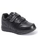 TRASE Solid Double Velcro Closure School Shoes - Black