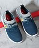 TRASE Colour Blocked & Abstract Designed Lace Up Sneakers - Blue & Yellow