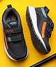 TRASE Colour Blocked Double Velcro Closure Sneakers - Grey & Orange