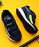 TRASE Colour Blocked Double Velcro Closure Sneakers - Navy Blue & Green