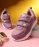 TRASE Colour Blocked Double Velcro Closure Sneakers - Pink