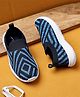 TRASE Abstract Designed Slip On Shoes - Navy Blue & Light Blue