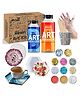 JD FRESH 150 GM 25 Pcs Resin Art Kit with 2:1 Epoxy Resin & Hardener Non-Toxic and UV Resistant with Glossy Finish DIY Resin Kit Set - Multicolor