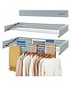 JD FRESH Foldable Wall Mount Collapsible Clothe Drying Stand for Balcony with 5 Rods- Grey