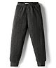 Babyhug Knit Full Length Solid Color Thermal Pant - Charcoal Grey