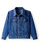 Pine Kids Cotton Woven Full Sleeves Solid Color Denim Jacket - Navy Blue