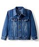 Pine Kids Cotton Woven Full Sleeves Solid Color Denim Jacket - Blue