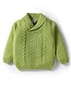 Babyhug Knit Full Sleeves Pullover Sweater with Cable Knit Design - Light Green