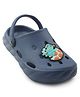 LIBERTY Perforated Slingback Clogs With Dinosaur Charm - Blue