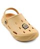 LIBERTY Perforated Slingback Clogs With Numerical Charm - Mustard