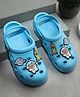 LIBERTY Perforated Slingback Clogs With Space Theme Charms - Blue