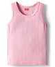 Babyhug Knit Sleeveless Solid Color Thermal Vest - Pink
