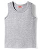 Babyhug Knit Sleeveless Solid Colour Vest - Light Grey