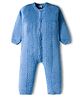 Babyhug Sweater Knit Full Raglan Sleeves Front Open Solid Winter Wear Romper - Blue