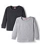 Babyhug Knit Full Sleeves Solid Color Thermal Vests Pack of 2 - Grey