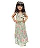 Twisha Cotton Woven Sleeveless Striped & Floral Printed Gota Lace Emebllished Lehenga Choli Set - Green & Pink