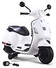 Battery Operated Ride On Scooter with Music & Light-White| Balance Wheels| Rechargeable Battery| USB & AUX Facility| Comfortable Seat| Foot Accelerator| Toy for 2 to 5 Yrs Boys & Girls| Activity Gift