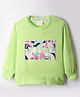 Olio Kids Sinker Knit  Full Sleeves Winter T-Shirt with Thrivin Text Print - Light Green