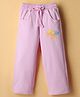 Olio Kids Looper Knit Full Length Lounge Pant with Rainbow Print - Lilac