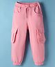 Olio Kids Looper Knit Full Length Lounge Pants with Cargo Pockets - Pink