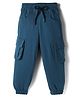 Olio Kids Looper Knit Full Length Lounge Pants with Cargo Pockets - Navy Blue