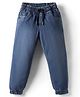 Olio Kids Denim Woven Full Length Solid Colour Jeans - Navy Blue