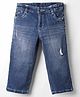 Olio Kids Denim Woven Full Length Distressed Jeans - Navy Blue
