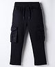 Olio Kids Cotton Woven Full Length Trouser With Cargo Pockets - Navy Blue