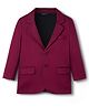 Pine Kids Knit Full Sleeves Solid Blazer - Wine