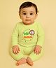 The Peppy Tend 100% Cotton Knit Rakshabandhan Theme Full Sleeves My 1st Rakhi Text Printed Romper - Yellow