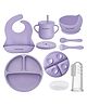 Tony Stark Silicone Bowl & Spoon for Baby Feeding, Good Suction Design for Toddler & Baby Bowl and Spoon Set, Non-Slip, BPA-Free Baby Product (Lavender)