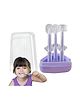 TONY STARK Pack of 3 Silicone Baby Tongue Cleaner for 0-24 months, Baby Manual Toothbrush Set, Contains Toothbrush for Kids, U-Shaped Toothscrubber, Tongue Cleaner with Travel Case (Purple)