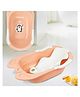 R for Rabbit Bubble Double Aqua Bath tub for Baby | Foldable & Temperature Sensitive Indicator - Peach white