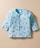 Tango Fleece Knit Full Sleeves Printed Jhabla - Aqua