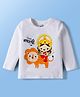 Doodle Poodle 100% Cotton Knit Full Sleeves T-Shirt with Durga Puja Print - White