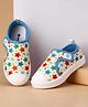 Cute Walk by Babyhug Velcro Closure Casual Shoes with Star Print - Light Yellow