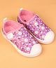 Cute Walk by Babyhug Velcro Closure Casual Shoes with Bunny & Floral Print - Purple