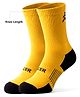 Pine Active Cotton Lycra Knit Terry Breathable Knee Length Football Socks - Yellow