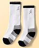 Pine Active Cotton Lycra Knit Terry Breathable Knee Length Football Socks -White