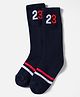 Pine Active Cotton Lycra Knit Terry Breathable Knee Length Football Socks - Navy Blue