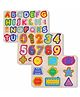 Poptop Kids Colorful Wooden Puzzle Set Featuring 3D Capital Alphabets, Numbers, and Shapes Educational Board for Kids | Montessori Gift(Alphabets, Numbers & Shapes)